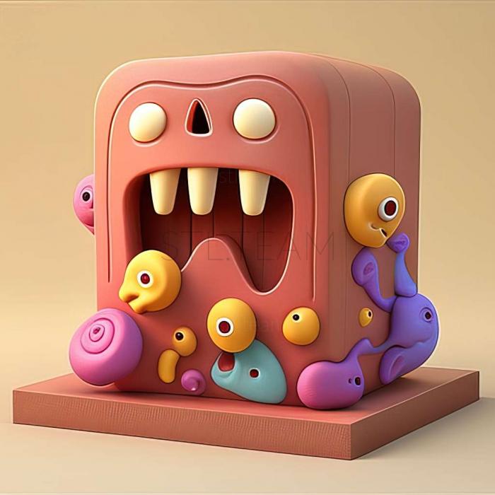 3D model Pudding Monsters game (STL)
